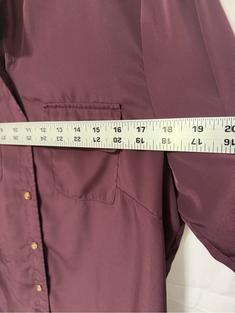Jones New York Signature Plum Button-Up Blouse - Picture 3 of 5